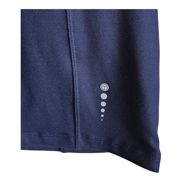 T by TALBOTS Women XL Athletic Jacket Full Zip Navy Yellow UPF50 Activewear 44" - Picture 8 of 9